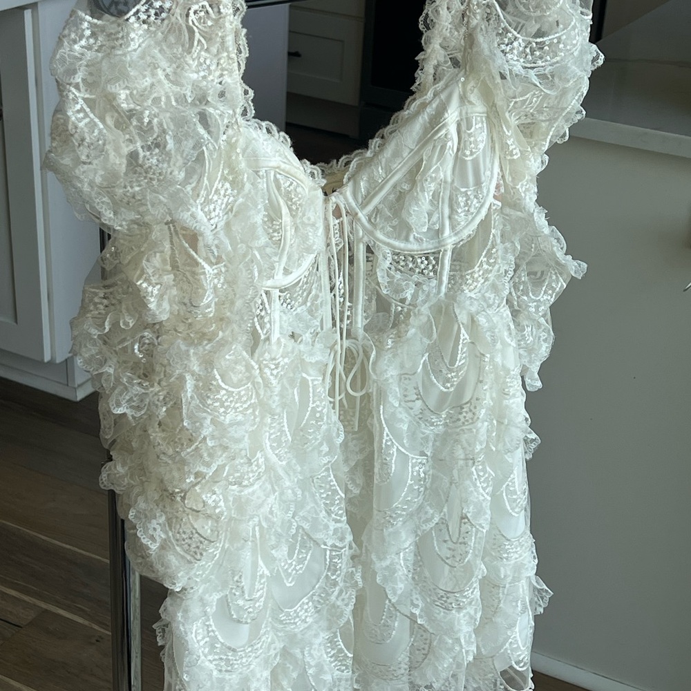 Free People Cream Lace Wedding Dress
